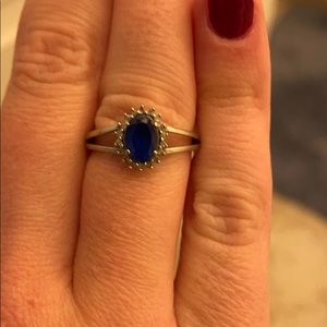 Sapphire and diamond ring